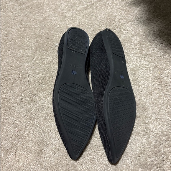 Rothy's Women's Flats in Black with Blue Trim - Picture 3 of 5